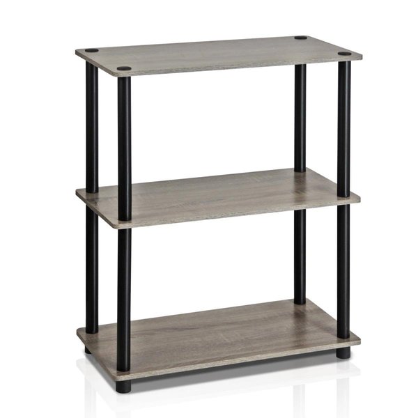 Highkey 10024GYW-BK Turn-N-Tube 3-Tier Compact Multipurpose Shelf Display Rack LR377073